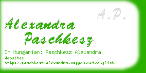 alexandra paschkesz business card